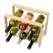Mind Reader Modern Collection Bamboo & Acrylic 6 Bottle Wine Rack
